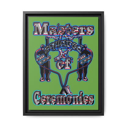 em cee squared - framed canvas art (green)