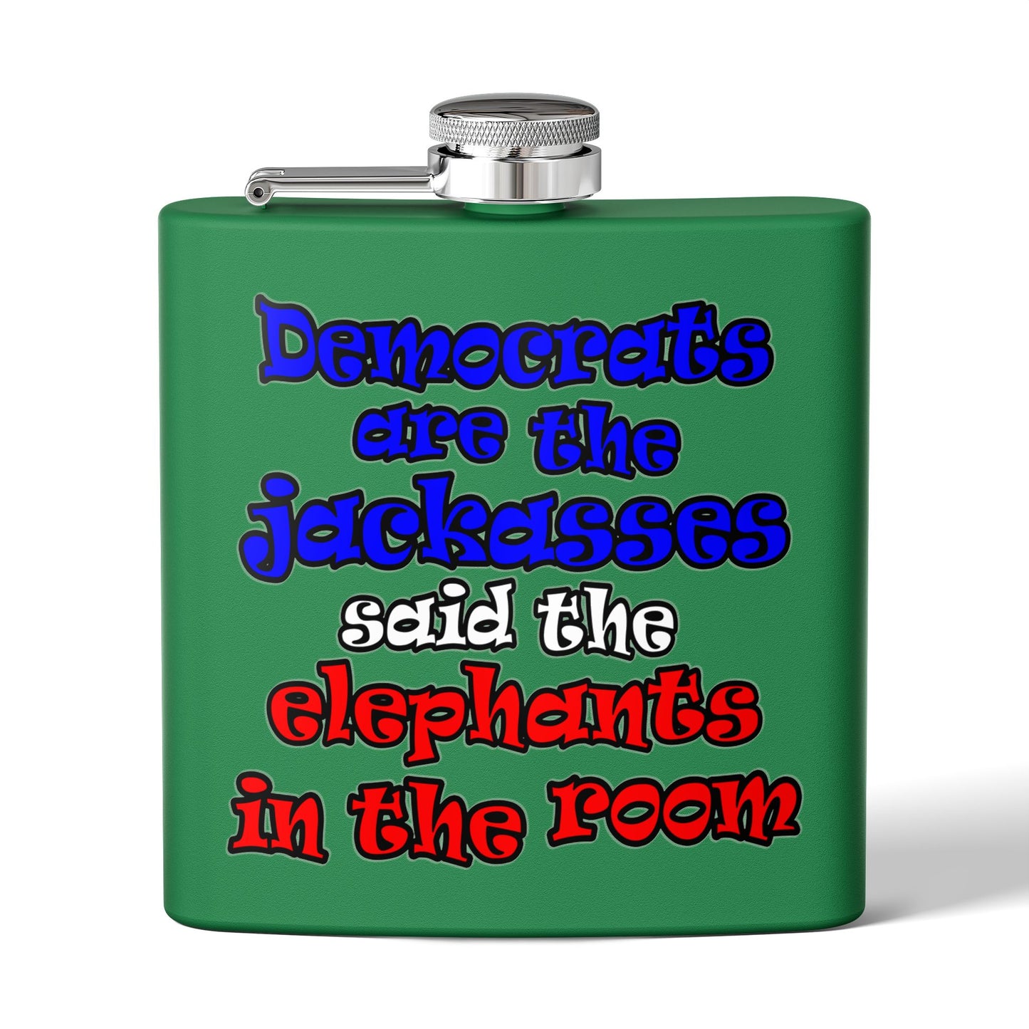 donkeys and elephants - Stainless Steel Flask