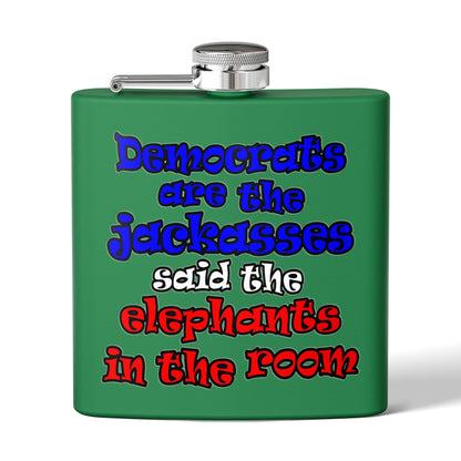 donkeys and elephants - Stainless Steel Flask