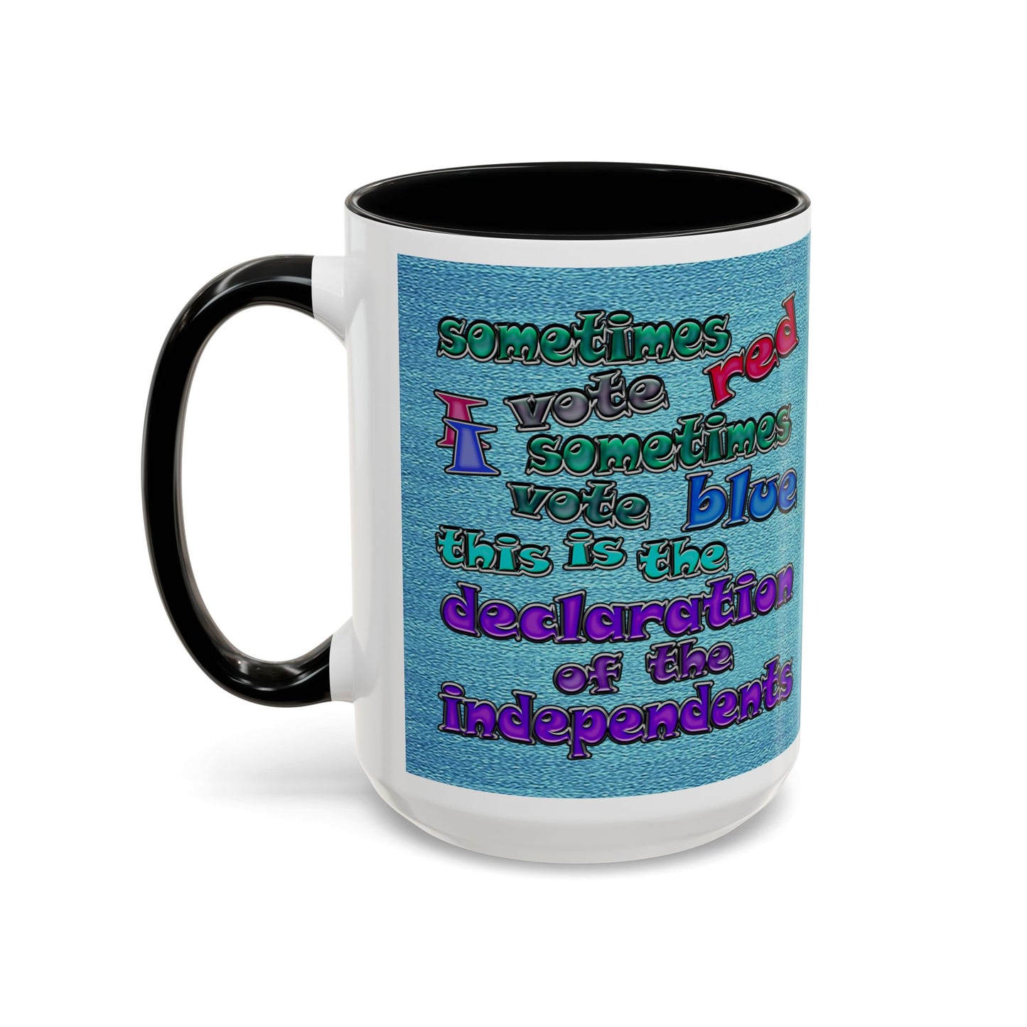 declaration of the independents - Accent Mug (faded blue)
