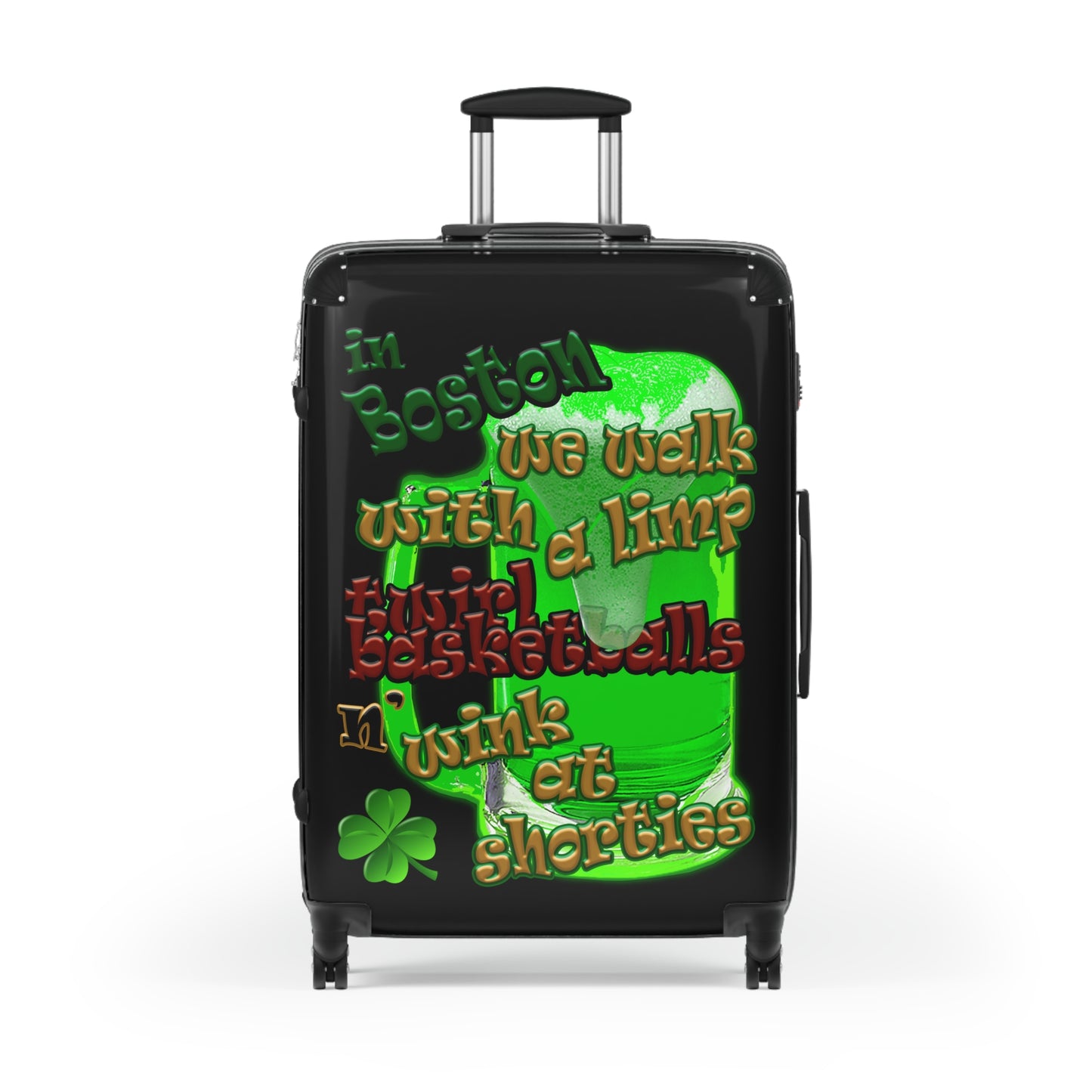 celtics logo - Suitcase (black)