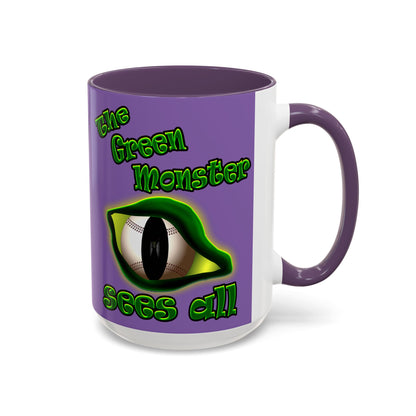 green monster - Accent Mug (light purple)