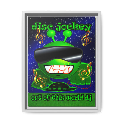 disc jockey - framed canvas art ('snoops' background)