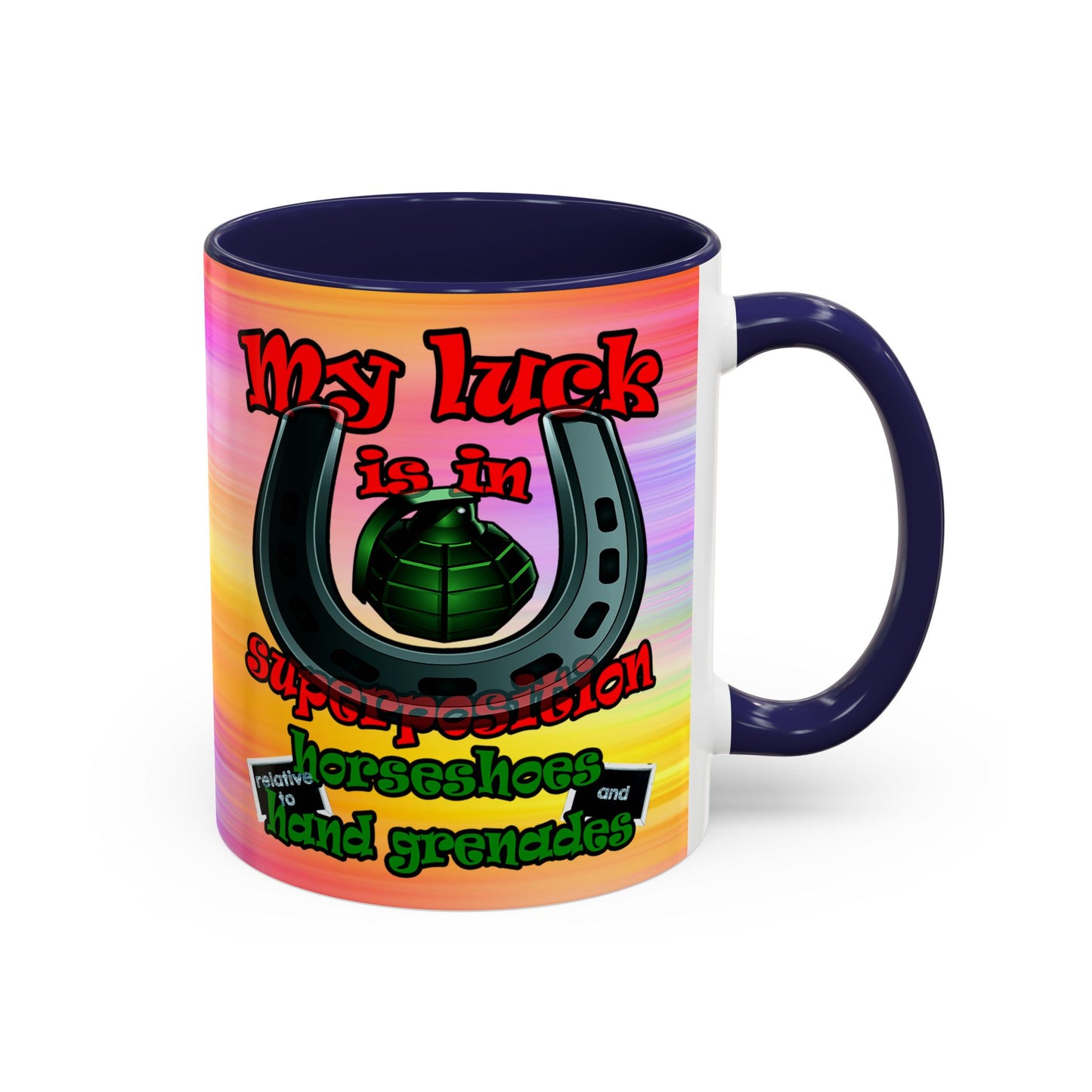 my luck - Accent Mug (color blur)