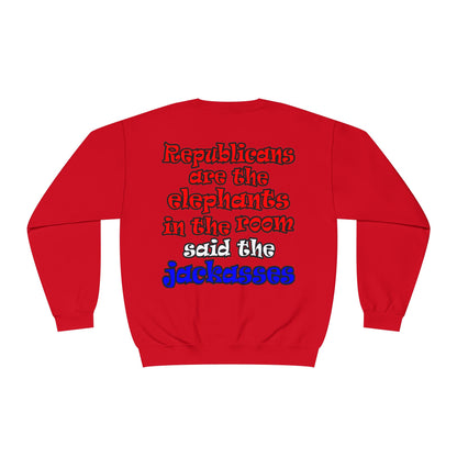 donkeys and elephants - Unisex NuBlend® Crewneck Sweatshirt