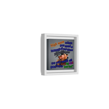 high noon - framed canvas art (grey-light grey)