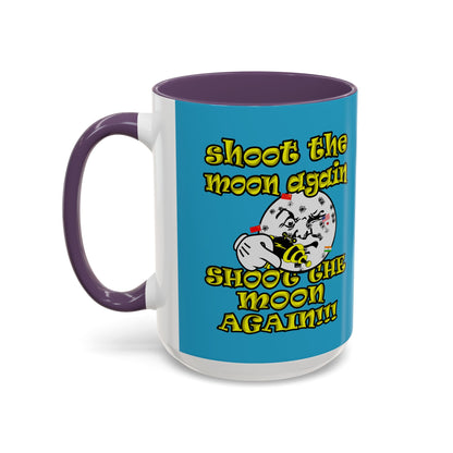 shoot the moon again - Accent Mug (turquoise)