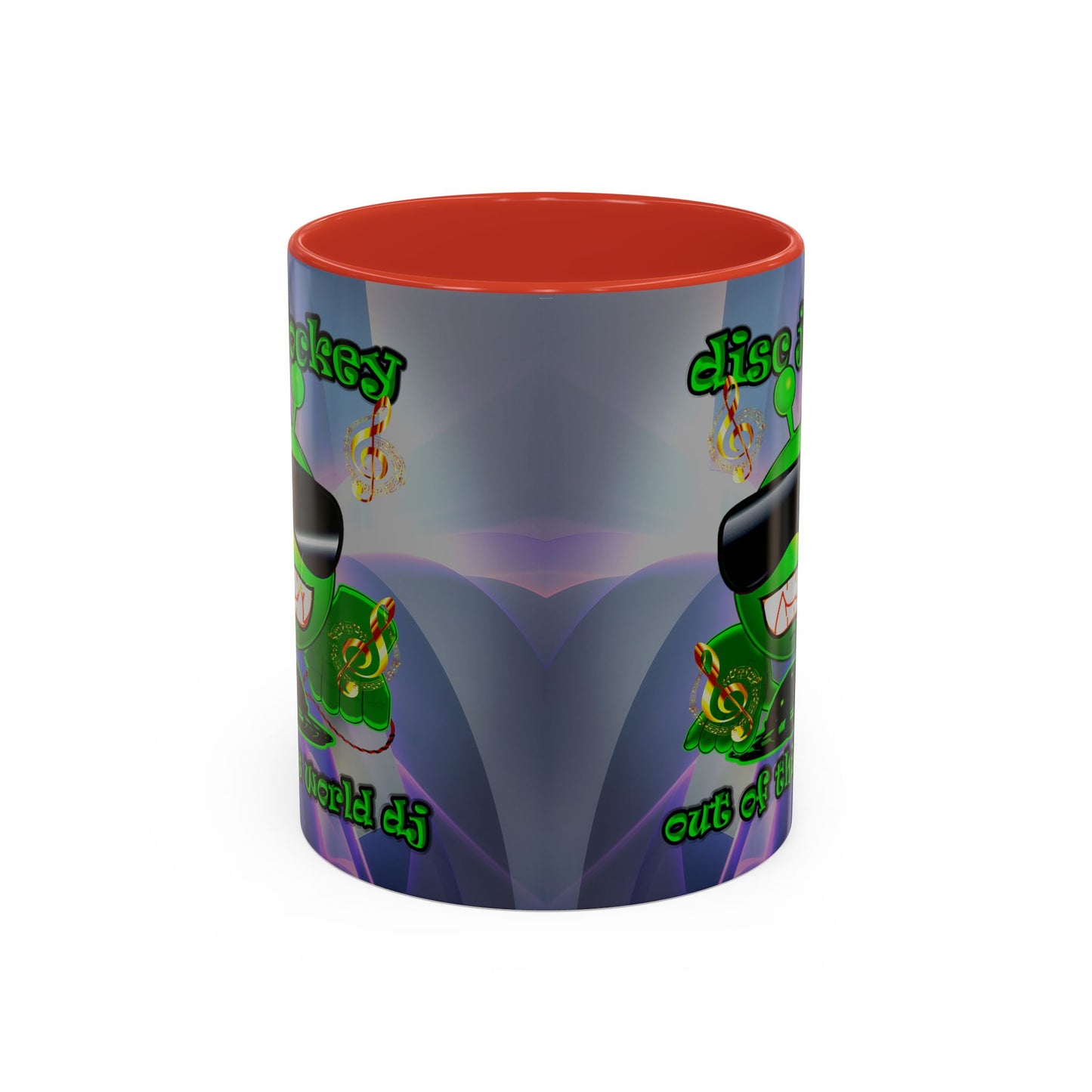 disc jockey - Accent Mug (grey-pink wave)