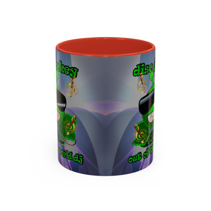 disc jockey - Accent Mug (grey-pink wave)