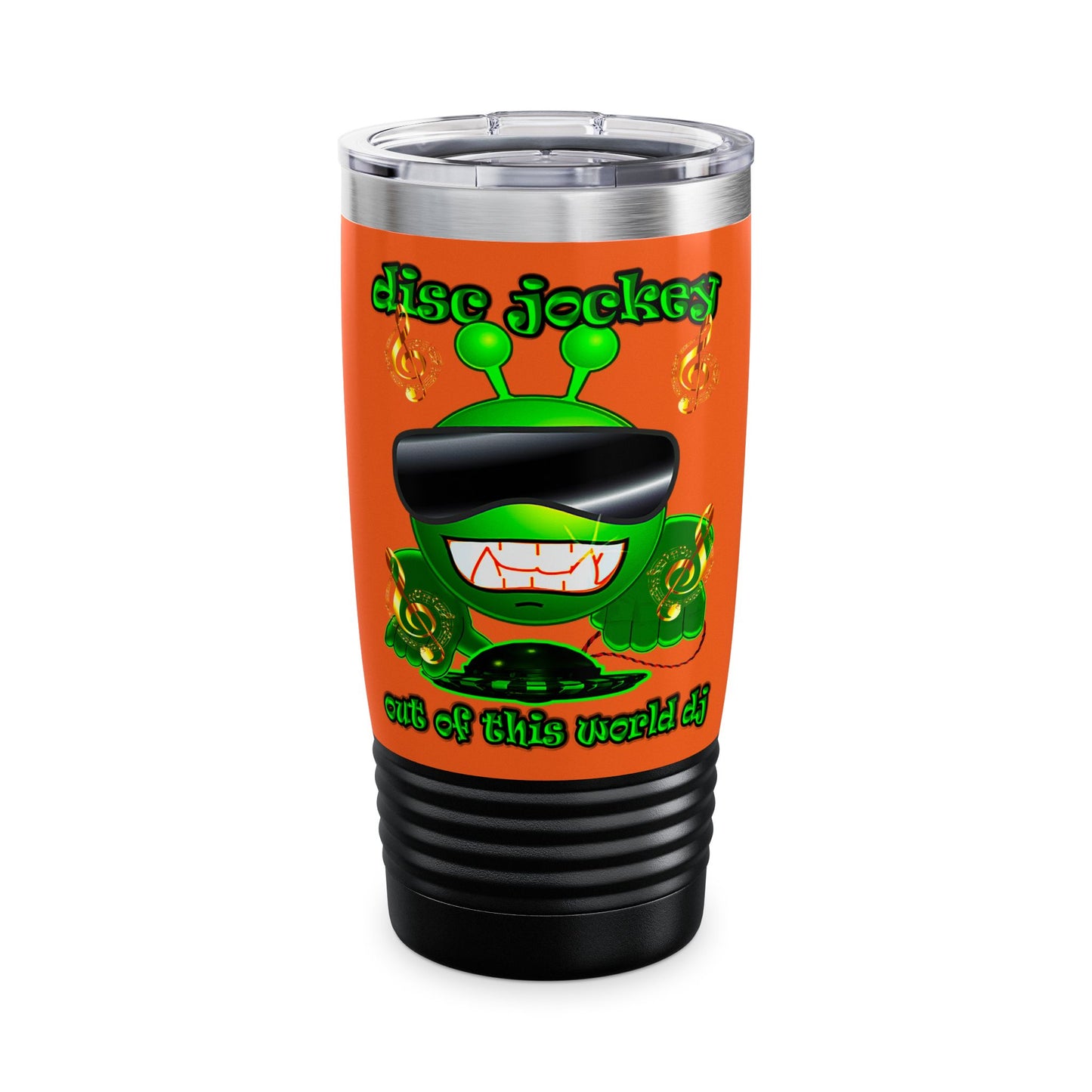 disc jockey - Ringneck Tumbler, 20oz (orange)