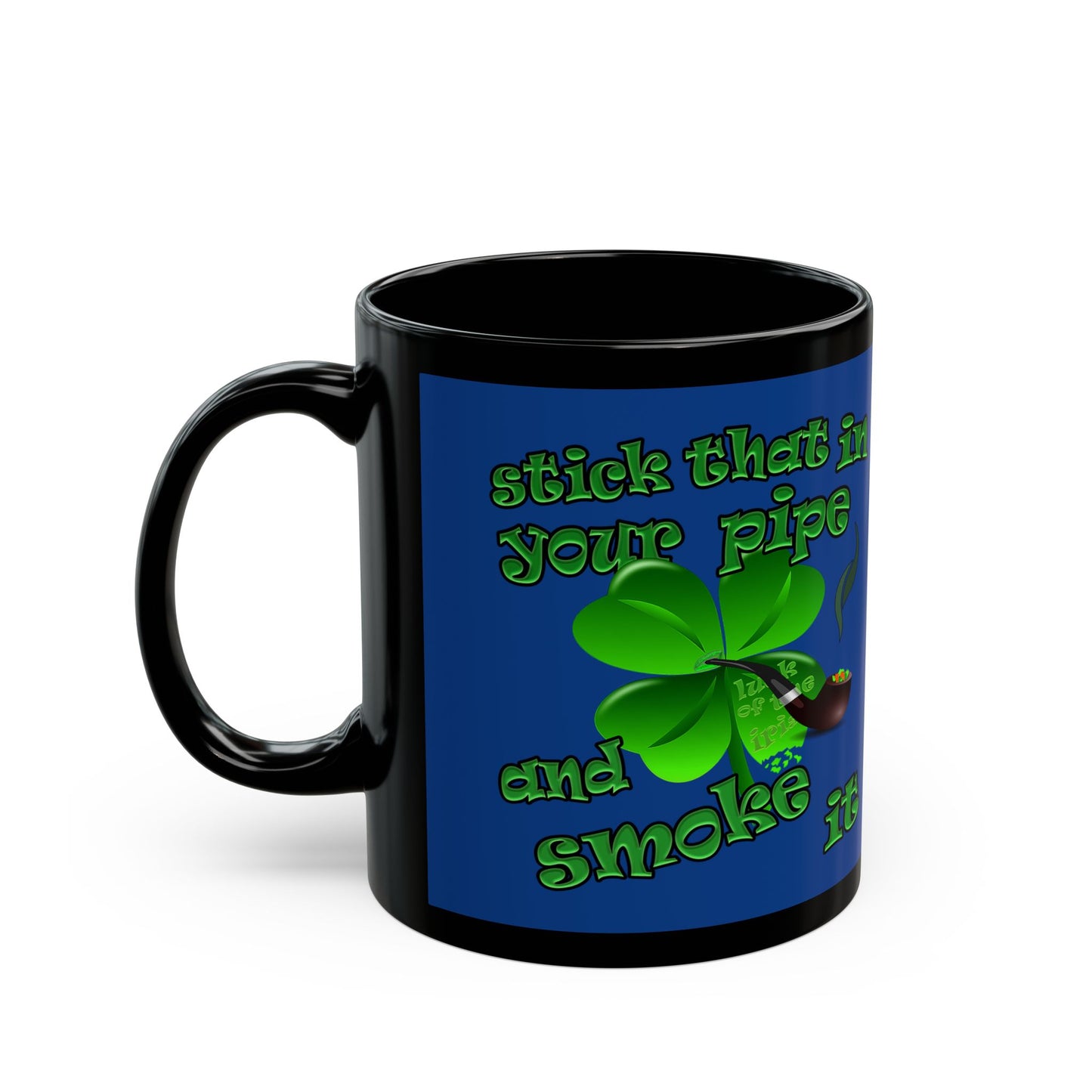 celtics logo - Black Mug (dark blue)