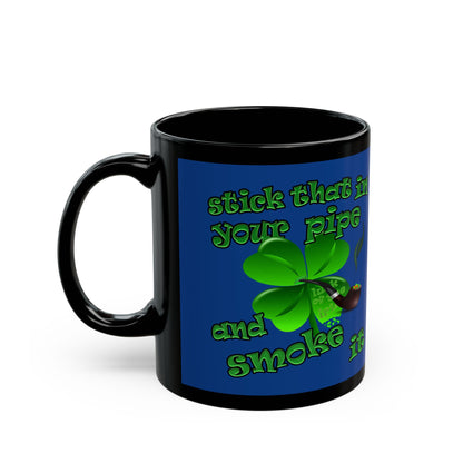 celtics logo - Black Mug (dark blue)