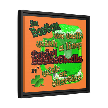 celtics logo - framed canvas art (crusta)
