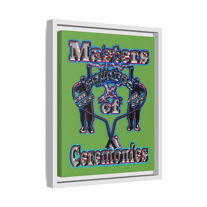 em cee squared - framed canvas art (green)