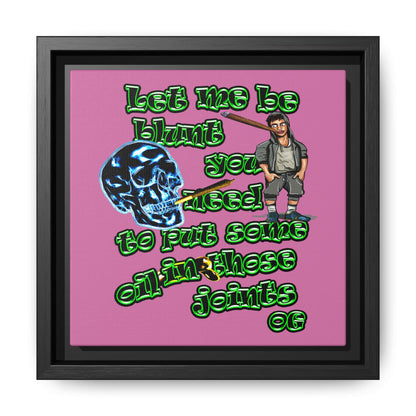 og - framed canvas art (light pink)