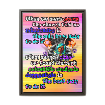 doggystyle - framed canvas art (color blur)
