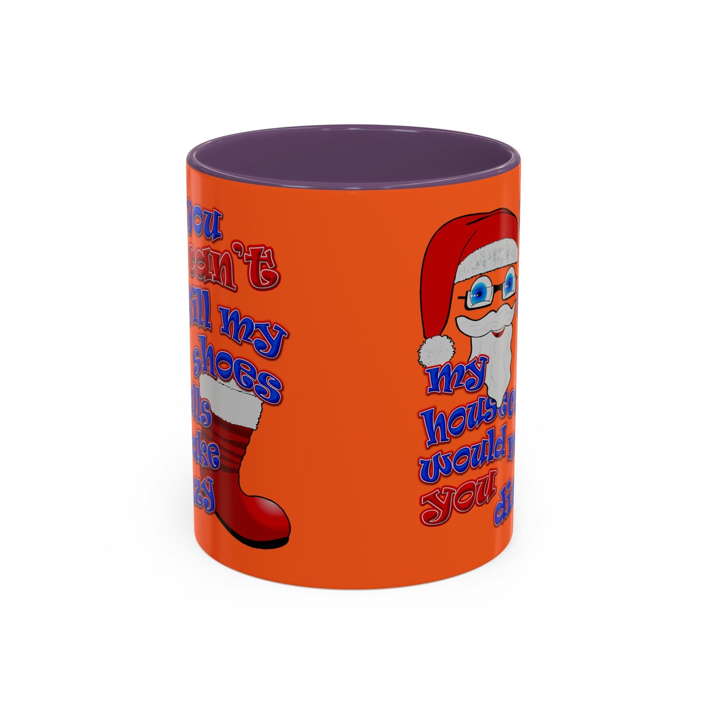 santa's shoes - Accent Mug (orange)