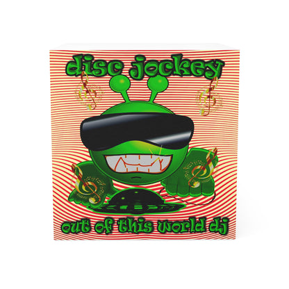 disc jockey - note cube (yellow-orange wave)