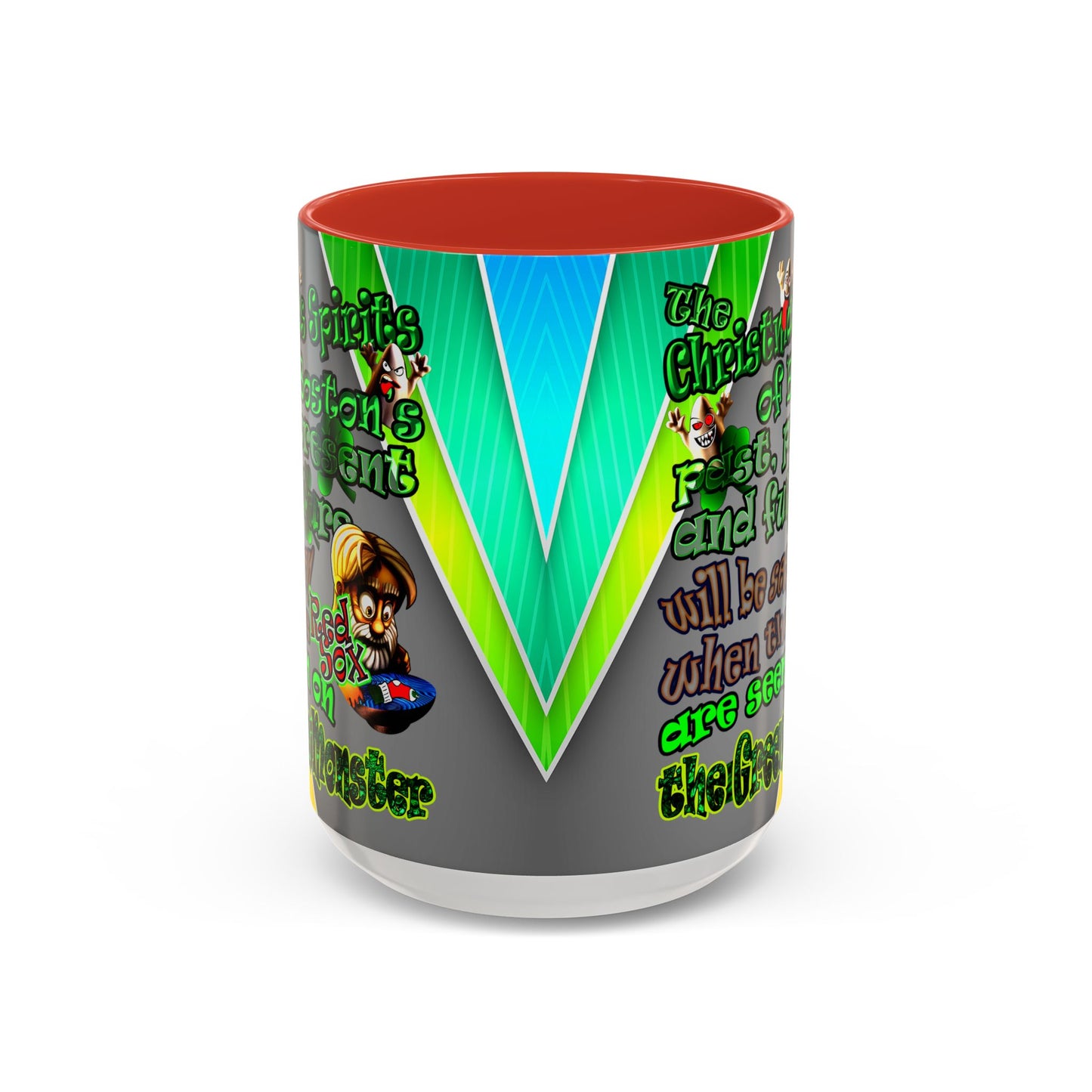 christmas spirits of boston - Accent Mug (rainbow split)