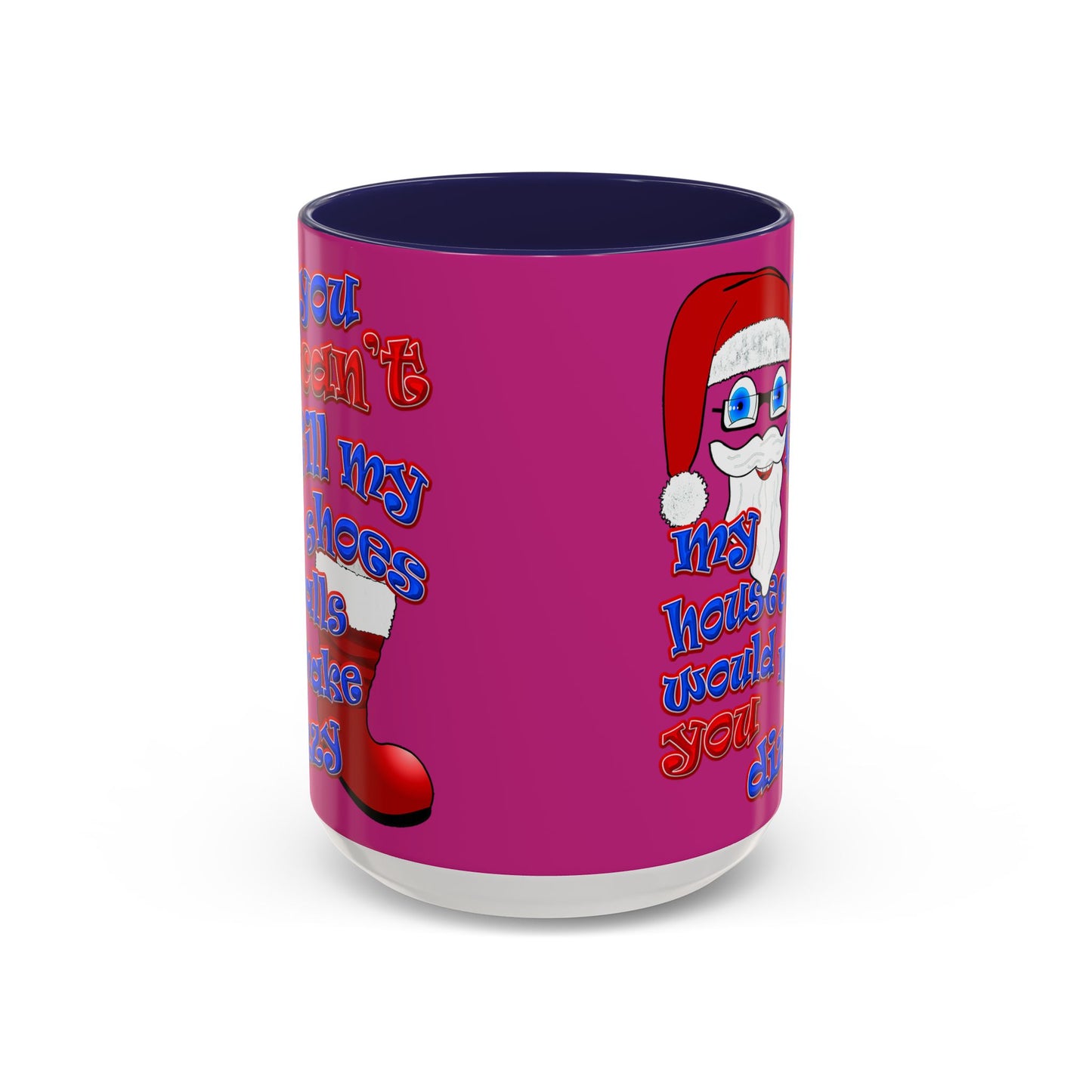 santa's shoes - Accent Mug (pink)