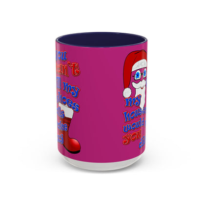 santa's shoes - Accent Mug (pink)