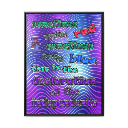 declaration of the independents - framed canvas art (purple wave)