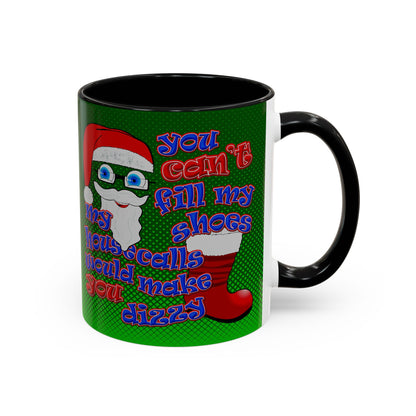 santa's shoes - Accent Mug (logo green)