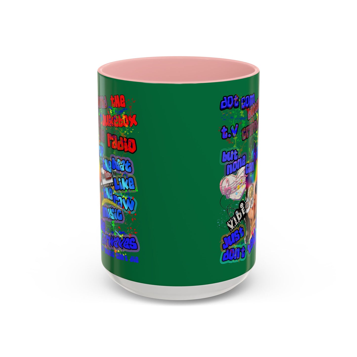drop the beat - Accent Mug (dark green)