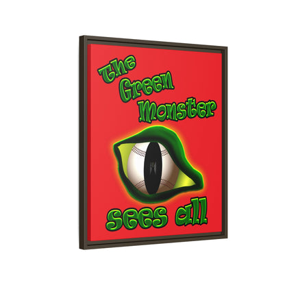 green monster - framed canvas art (red)