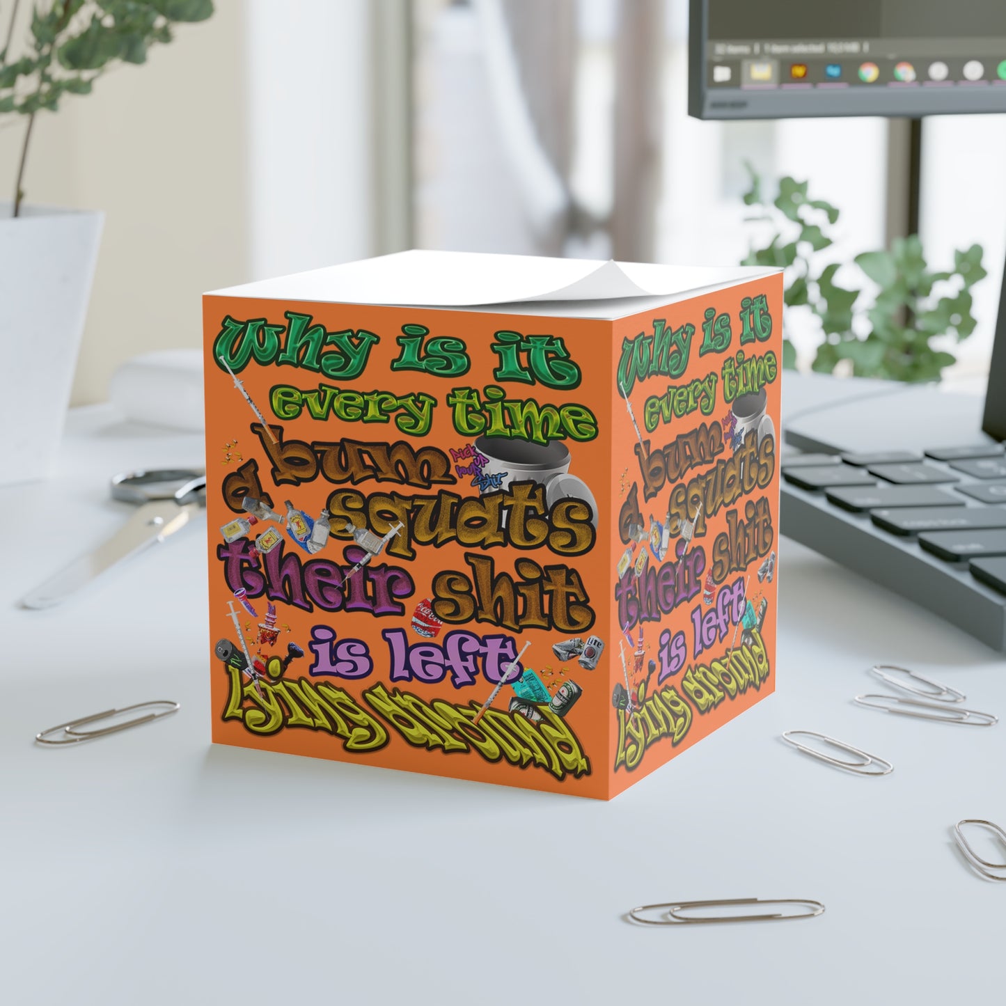 the bum's shit - note cube (crusta)