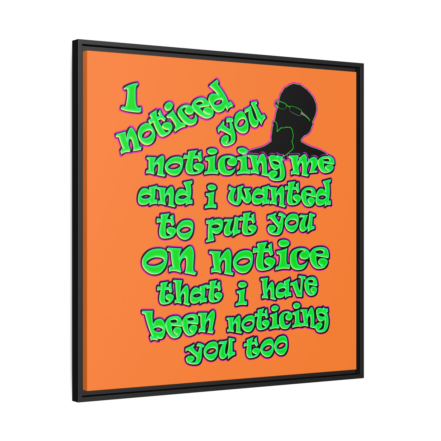 noticed you noticing - framed canvas art (crusta)