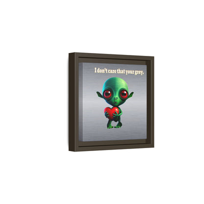 I don't care that your grey - framed canvas art (brushed nickel)