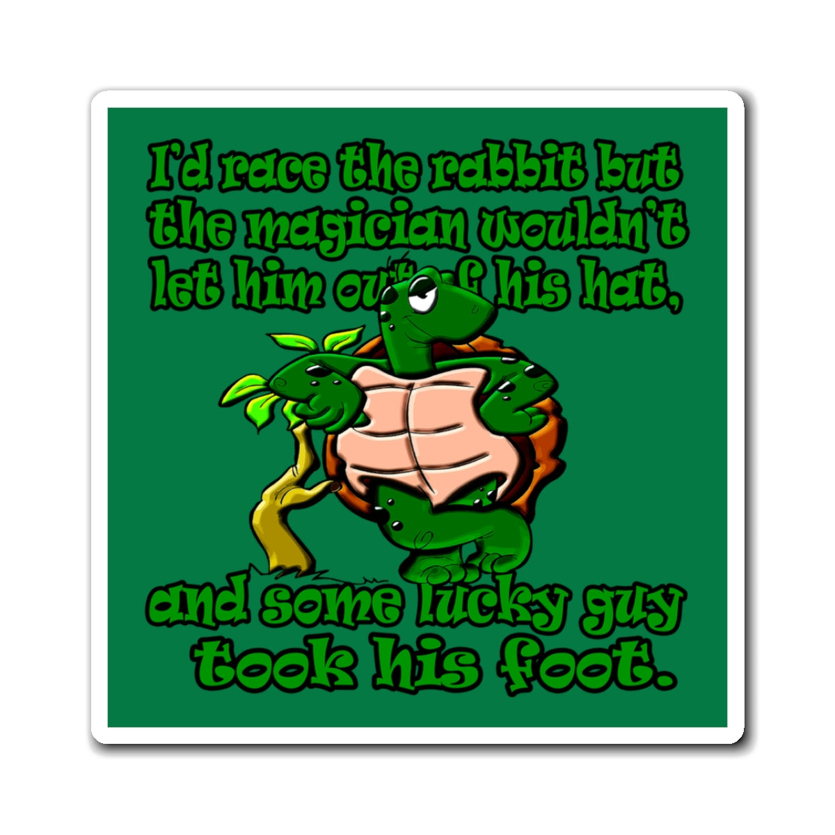 turtle race - Magnets - (dark green)