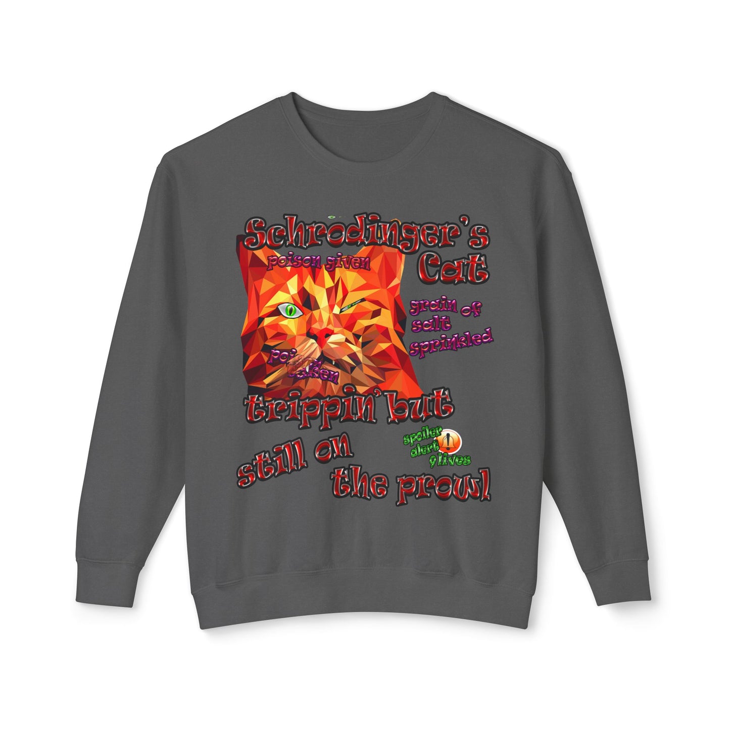 schrodinger's cat - Unisex Lightweight Crewneck Sweatshirt