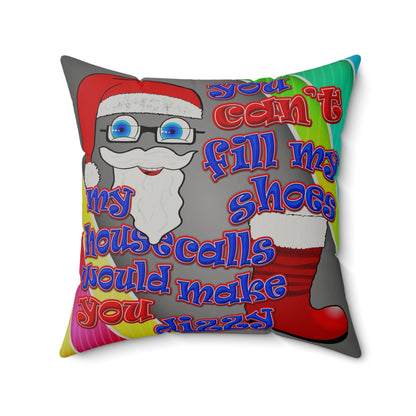 santa's shoes - Faux Suede Square Pillow - (rainbow split)