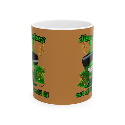 disc jockey - White Mug (light brown)