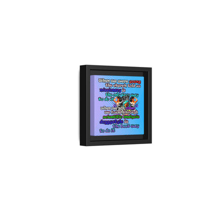 doggystyle - framed canvas art (light blue-purple wave)