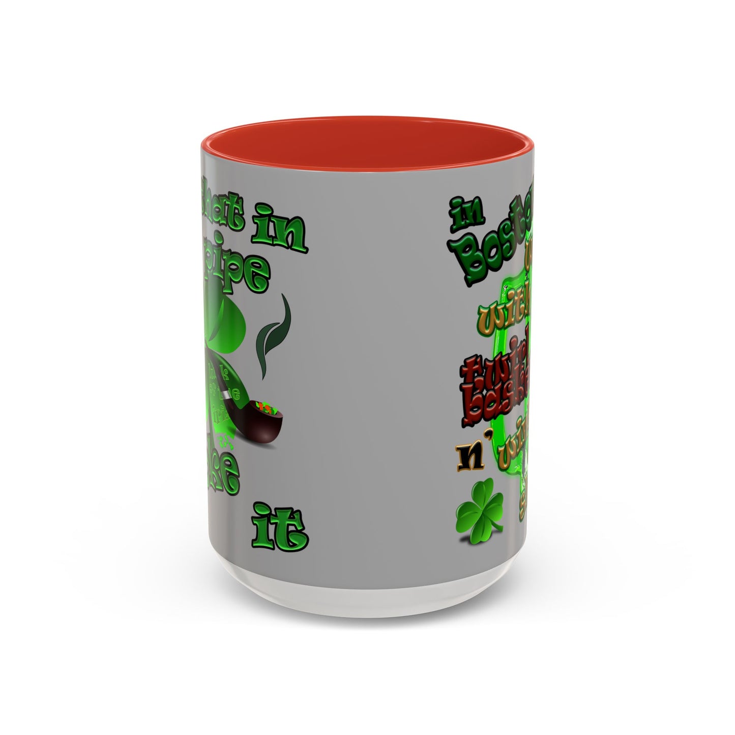 celtics logo - Accent Mug (light grey)
