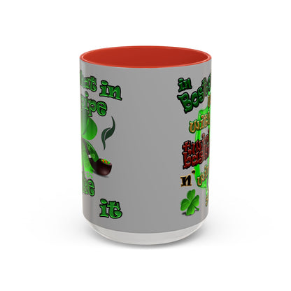 celtics logo - Accent Mug (light grey)