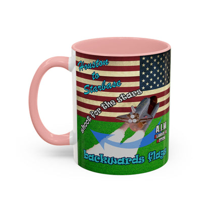 shoot for the stars - Accent Mug (green turf)