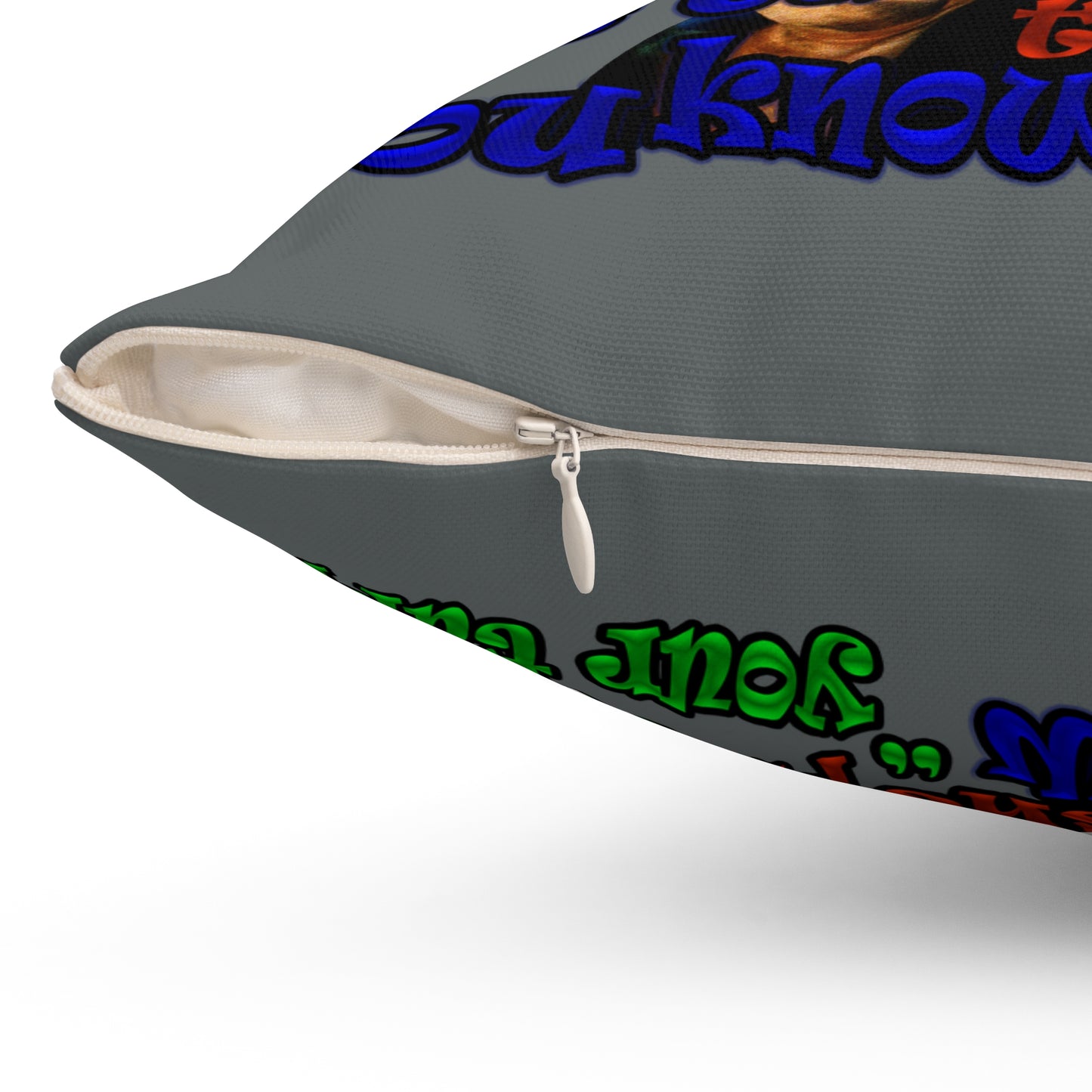 high noon - Spun Polyester Square Pillow - (dark grey)