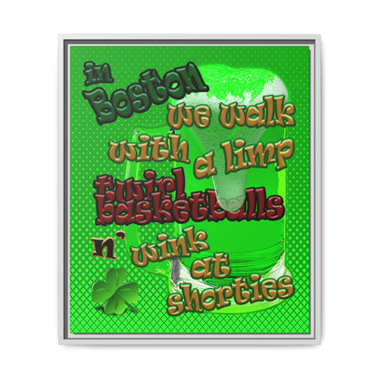 celtics logo - framed canvas art (logo green)