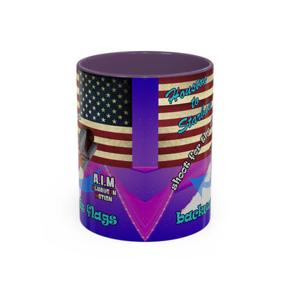 shoot for the stars - Accent Mug (purple-pink wave)