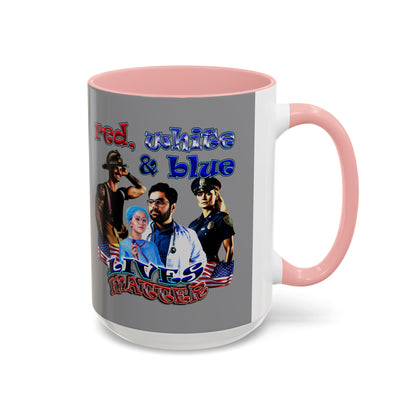 rw&b lives matter - Accent Mug (grey)