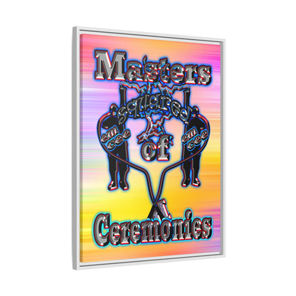 em cee squared - framed canvas art (color blur)