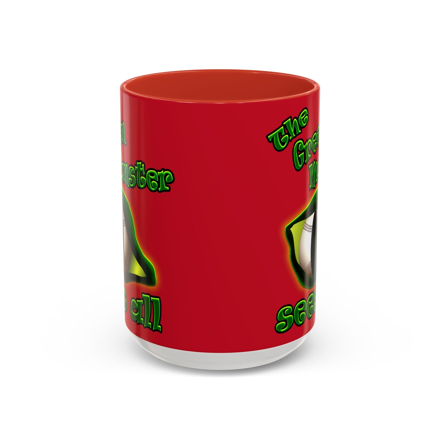 green monster - Accent Mug (dark red)