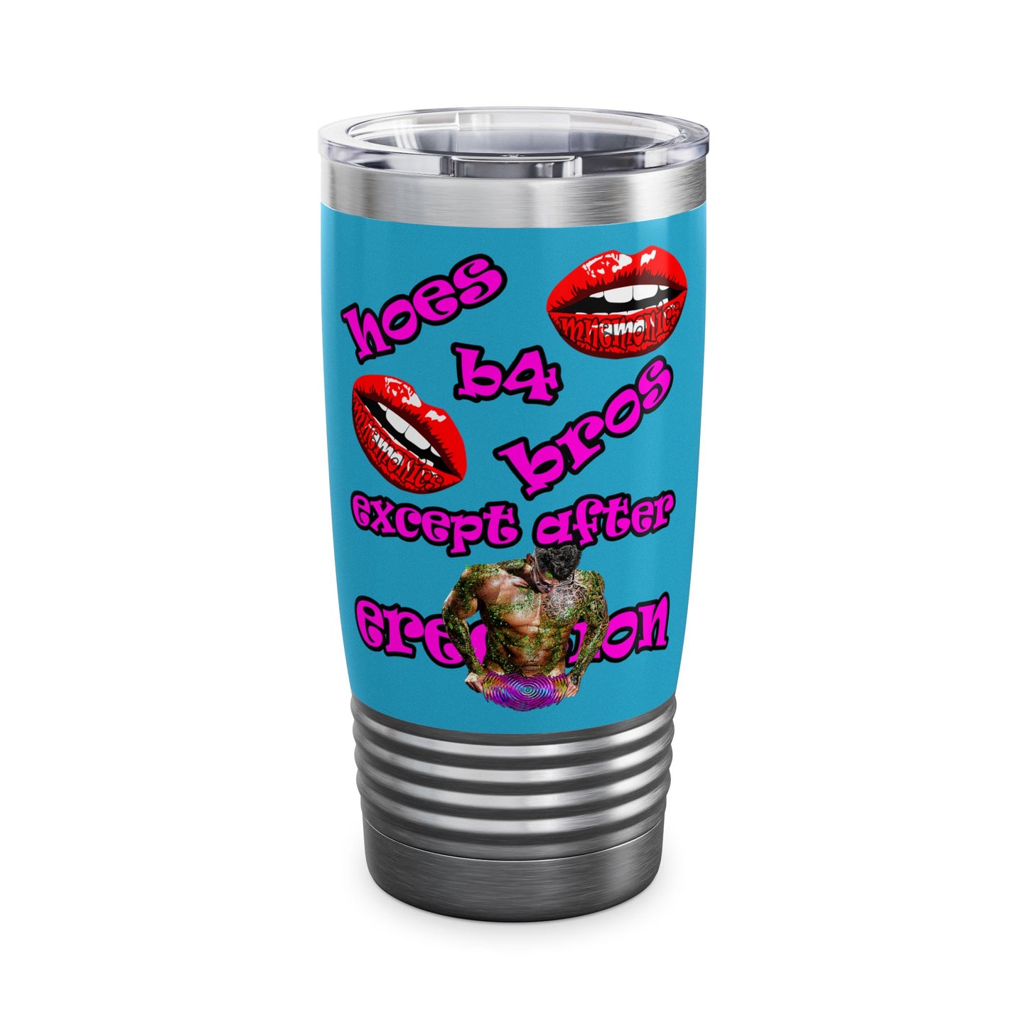 hoes b4 bros - Ringneck Tumbler, 20oz (turquoise)