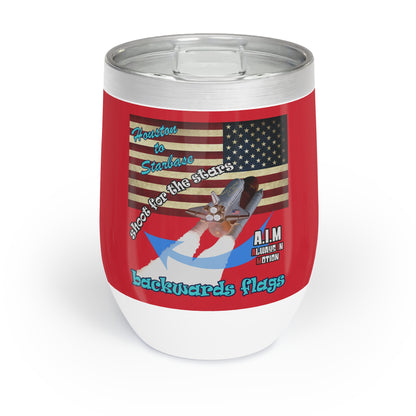 shoot for the stars - Chill Wine Tumbler (dark red)