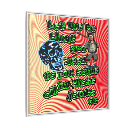 og - framed canvas art (yellow-orange wave)