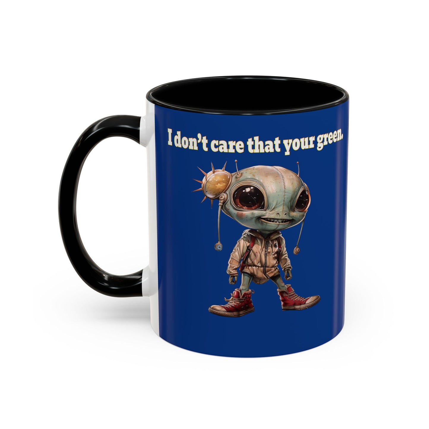 I don't care that your grey - Accent Mug (dark blue)